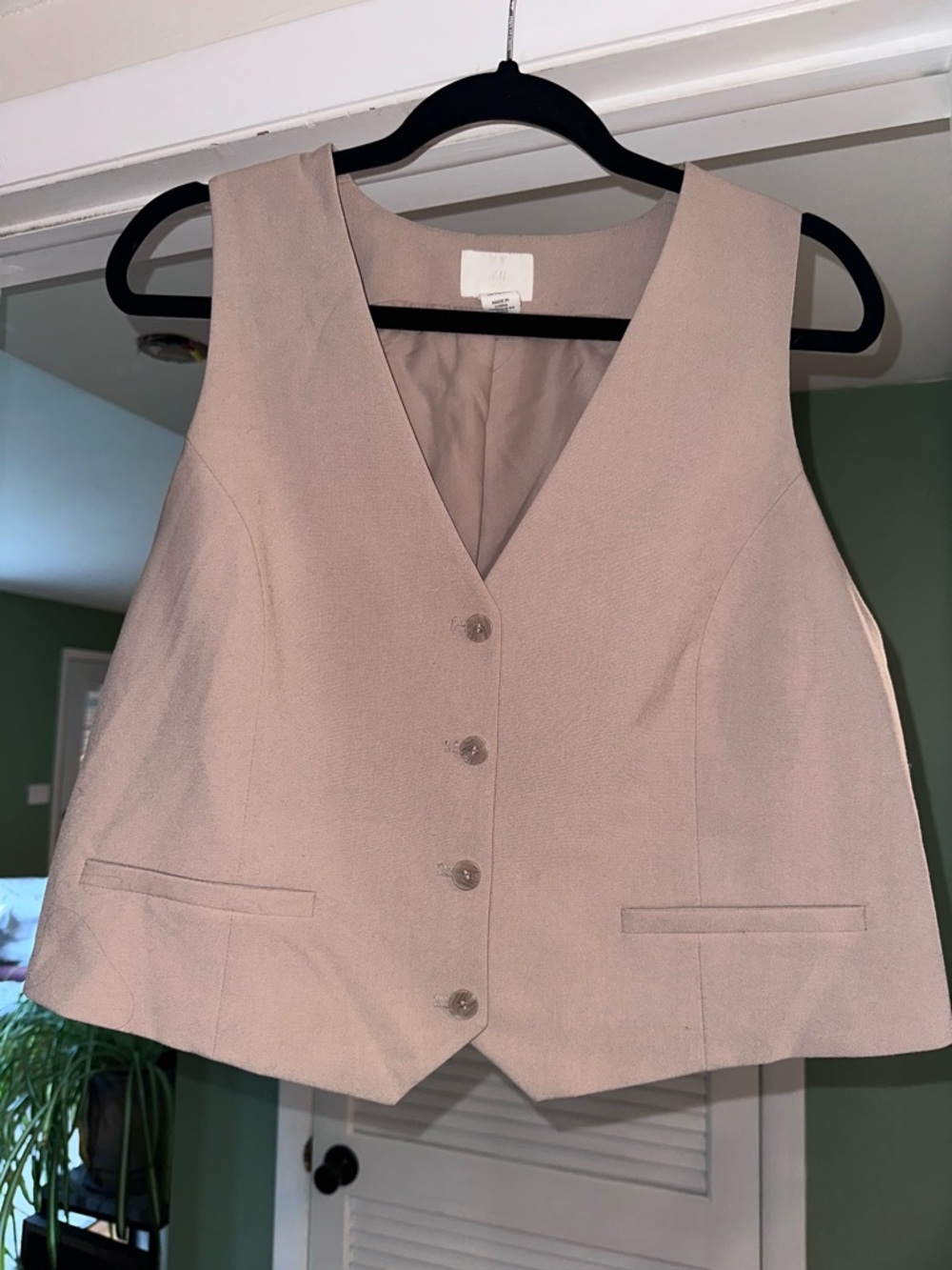 H&M Beige Button-Front Women's Vest